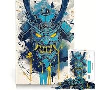 Puzzle Oni Mask Paint 1000 pièces pour Adolescents Jeu Stimulant et apaisant Bords tendus Cadeau de qualité supérieure (50x75cm)