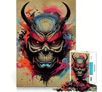 Puzzle Oni Samurai n° 1000 pièces pour Adolescents Puzzle Relaxant et Stimulant la mémoire Image à Assembler Cadeau Exquis (38x52cm)