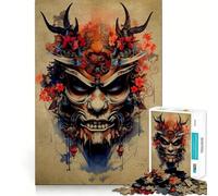 Puzzle Oni Samurai n° 1000 pièces pour Adultes pour stimuler la mémoire et se détendre mentalement Découpe de qualité supérieure Surprise chaleureuse (38x26cm)