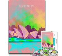 Puzzle Opéra de Sydney 1000 pièces pour Adolescents et Adultes, Jeux éducatifs et Anti-Stress, avec Père Noël, 38x26cm