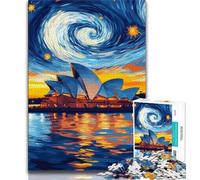 Puzzle Opéra de Sydney la Nuit pour Adultes 1000 pièces, Jeu Stimulant et Jeu Familial idéal comme Cadeau pour Toute la Famille 38x26cm