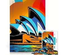Puzzle Opéra de Sydney Pop Art pour Adultes, 1000 pièces, Stimulant la mémoire, Jeu apaisant, découpe de qualité supérieure, (38x26cm)