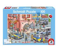Schmidt-Spiele Puzzle 56450 Opération policière 100 pièces pour enfants Bleu