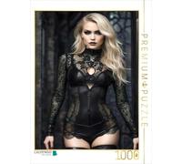 Puzzle · Ophelia Obsidian | Beauté gothique blonde · 1000 pièces · Format assemblé 64 × 48 cm · CALVENDO Puzzle