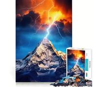 Puzzle Orage de Montagne pour Adultes 1000 Pièces Jeu de Logique Solide et Apaisant Bords Transparents Cadeau Artistique (50x75cm)