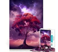 Puzzle Orage et Arbre 1000 Pièces pour Adultes Stimulation de la Mémoire Moment Chaleureux Assemblage d'image Belle Œuvre 50x75cm