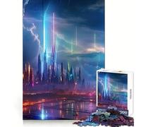 Puzzle Orage néon 1000 pièces pour Adolescents, Jeu d'entraînement cérébral, Moment de Partage en Famille, Cadeau créatif (38x52cm)