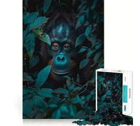 Puzzle Orang-outan dans la Jungle 1000 pièces pour Adultes, Jeu de logique et de Jeu Amusant à Partager, Bords Premium, Cadeau élégant (38x26cm)