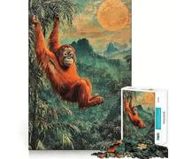 Puzzle Orang-outan dans la Jungle pour Adultes 1000 pièces Édition spéciale Liste de souhaits du Père Noël (38x26cm)