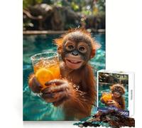 Puzzle Orang Utan Barman pour Adolescents 1000 pièces Jeu Intelligent à Partager en Famille Motif à Assembler Choix du Père Noël (38x26cm)