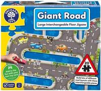 Puzzle - ORCHARD - Giant route Road - 20 grosses pieces interchangeables - Theme véhicules - a partir de 3 ans