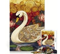Puzzle Original Cygne et Lotus 1000 pièces pour Adolescents, Jeu de réflexion, Design paisible et Amusant, Cadeau Unique (38x52cm)
