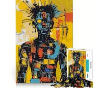 Puzzle Original d'art Abstrait Homme à Lunettes pour Adolescents, 1000 pièces, Jeu intellectuel, Divertissement d'intérieur, découpe de qualité, Cadeau créatif (38x52cm)