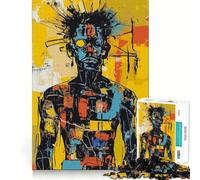 Puzzle Original d'art Abstrait Homme à Lunettes pour Adolescents, 1000 pièces, Jeu intellectuel, Divertissement d'intérieur, découpe de qualité, Cadeau créatif (50x75cm)