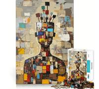Puzzle Original de 1000 pièces l'homme épinglé à Ses pensées pour Adolescents, Jeu de logique et de réflexion, découpe précise, Cadeau précieux (38x52cm)