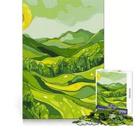 Puzzle Original de 1000 pièces représentant Un Paysage de collines verdoyantes, idéal pour Adultes Développe la mémoire, se détend en Douceur et Offre Un Cadeau de Vacances de qualité (38x52cm)