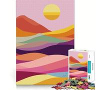 Puzzle Original de 1000 pièces représentant Un Paysage de Montagne Abstrait, idéal pour Les Adultes Jeu de réflexion et de Concentration à Domicile pour Les Vacances (38x52cm)