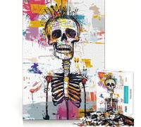 Puzzle Original de 1000 pièces représentant Un Squelette et Un crâne, idéal pour Adultes Un Puzzle Difficile à Assembler, Un Cadeau Artistique et Stimulant pour la mémoire et Les Loisirs (50x75cm)