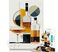 Puzzle Original de 1000 pièces sur Le thème du Whisky et des Cocktails, idéal pour Les Adolescents Jeu de logique Clair, Relaxant et Lumineux Découpe Parfaite (50x75cm)