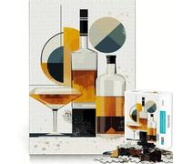 Puzzle Original de 1000 pièces sur Le thème du Whisky et des Cocktails, pour Adultes Jeu de logique et de Partage Finition Premium Cadeau élégant (38x52cm)