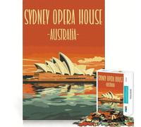 Puzzle Original de l'Opéra de Sydney, 1000 pièces, pour Adolescents, Jeu intellectuel, Divertissement d'intérieur, découpe de qualité, Cadeau créatif (50x75cm)
