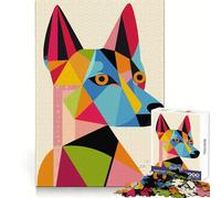 Puzzle Original géométrique de 1000 pièces représentant Un Portrait de Chien idéal pour Les Adolescents Stimule la mémoire apaise et Offre Un Jeu Relaxant Bords tendus Cadeau de qualité supérieure