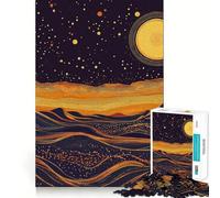 Puzzle Original représentant Un Ciel Nocturne désertique, 1000 pièces, défilement Difficile, pour Adultes Stimule la mémoire, Jeu apaisant, découpe de qualité supérieure, (50x75cm)