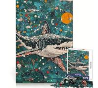 Puzzle Original Requin dans l'océan pour Adultes, 1000 pièces, Casse-tête cérébral, Plaisir Lent, Assemblage d'image, Cadeau Parfait (38x26cm)