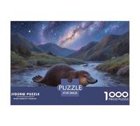 Puzzle Ornithorynque à Bec de Canard Classique Décoration Intérieure De Qualité Supérieure Animal 1000 Pièces Divertissement Créatif pour Adultes Et Enfants 38x26cm/1000pcs