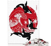 Puzzle Orques dans la Grande Vague 500 pièces pour Adultes, Cadeau d'halloween, Puzzle pour Adultes, décoration de la Maison, Jouets, 500 pièces (52 x 38 cm)