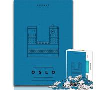 Puzzle Oslo Norvège pour Adolescents 1000 pièces, Jouet éducatif intellectuel décompressant, Superbes Cadeaux et Jouets 75x50cm