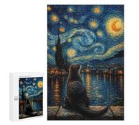 Puzzle Otter Gazing at Starry Night Sky, 1000 PCS, pour Adultes Et Familles, comme Pause Créative pour Les Amateurs Patients, pour Jouer Ensemble