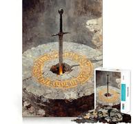 Puzzle Où est restée l'épée ? pour Adultes,1000 pièces,Jeu Stimulant l'esprit,Format Uniforme,pièces précises,idéal pour Les Voyages (38x26cm)