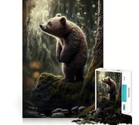Puzzle Ours 1000 pièces Précieux Passeport Propre Décor Activité de Pensée Intelligente Temps Confortable Jouer Cadeau de Noël (50 x 75 cm)