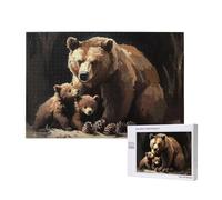 Puzzle Ours 2000 Pièces Adultes, Puzzles Classiques Art Animal avec Boîte d'emballage et Photos de Référence, Relaxation/Soulagement du Stress/Jeux Amusants, DIY Creatif Cadeau pour Femme 2T-332