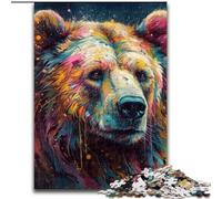 Puzzle Ours Brun 1000 pièces, Casse-tête Stimulant, soirée Jeux en Famille (Taille 26x38cm)