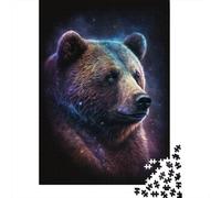 Puzzle Ours Brun Space Art, Amusant en Famille, en Carton 100% recyclé, pour Enfants et Adultes à partir de 12 Ans, Cadeaux d'halloween, 300 pièces (40 x 28 cm)