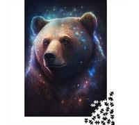 Puzzle Ours Brun Space Art, Casse-tête en Carton 100% recyclé pour Enfants et Adultes à partir de 12 Ans, Cadeaux d'halloween, 300 pièces (40 x 28 cm)