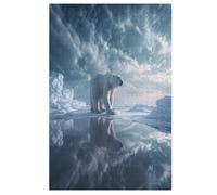 Puzzle Ours Polaire 1000 Pièces pour Adolescents Puzzles Créatif en Bois Jouet Jeu Familial Difficulté Défi 78×53cm