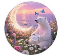 Puzzle Ours Polaire 1000 Pièces pour Adultes Et Enfants, Jeu ÉduChatif, Puzzles Mer de Fleurs aux Lueurs du Coucher de Soleil, DéCoration, Cadeau Anniversaire 1000pcs (67.5x67.5cm)