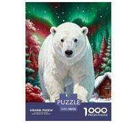 Puzzle Ours Polaire 1000 Pièces pour Enfants Et Adultes, Jeu Ludique Et Instructif, Puzzles Aurora Bois, DéCoration, Cadeau Adulte 38x26cm/1000pcs