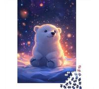 Puzzle Ours Polaire Blanc 500 Pièces pour Adultes, Puzzles pour Adolescents, Cadeaux, Jeux de Puzzles Amusants, 500 pièces (52x38cm)