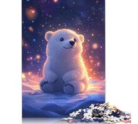 Puzzle Ours Polaire Blanc pour Adultes et Adolescents, Jeu Familial 500 pièces (52 x 38 cm)