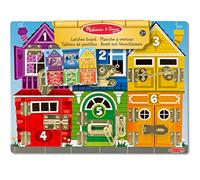 Melissa & Doug – Tableau Serrures à Ouvrir – Planche à verrous multicolore