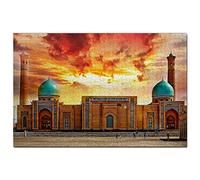 Puzzle Ouzbékistan 1000 pièces Mosquée Hazrati Imam Tachkent Ouzbékistan Puzzle Jeu Œuvre d'art Souvenir de Voyage 26x38CM