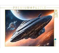 Puzzle · OVNI sur Le Voyage sans Fin à Travers l'espace et Le Temps | Vaisseaux spatiaux et ovnis · 1000 pièces · Format assemblé 64 × 48 cm · CALVENDO Puzzle