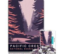 Puzzle Pacific Crest 1000 pièces pour Adultes et Adolescents, Jouets addictifs pour la décoration de la Maison, défi d'intelligence cérébrale, 75x50cm