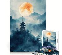 Puzzle pagode Japon Nature 1000 pièces pour Adolescents, Jeu de réflexion, Design paisible et Amusant, Cadeau Unique (38x52cm)