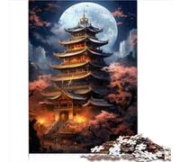 Puzzle pagode Traditionnelle pour 1000 pièces Puzzle pour Adultes Planche 100% recyclée de qualité supérieure Excellent Cadeau pour Adultes Jeu de défi Unique 1000 pièces (26 x 38 cm)