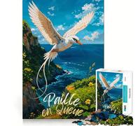 Puzzle Paille en Queue Oiseau Scène Côtière 1000 Pièces pour Adultes Jeu de Réflexion Loisirs Cadeau Original et Étonnant (38x26cm)